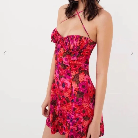 ๐ For Love And Lemons Pink Wendy Mini Dress - Picture 1 of 8